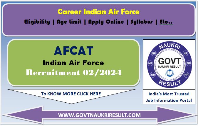  AFCAT 02/2024 Merit List 