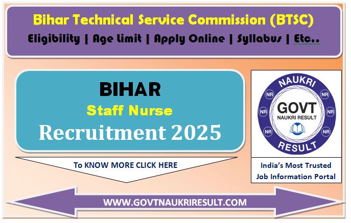  Bihar BTSC Staff Nurse Admit Card 2025 Exam Date 