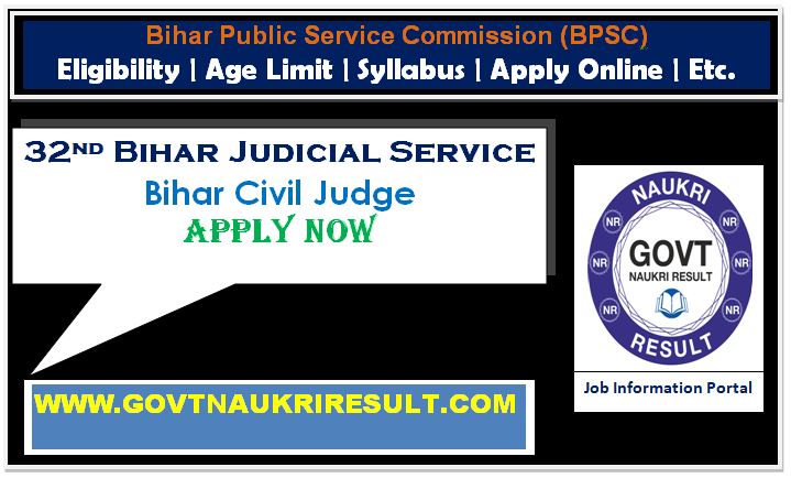  BPSC Civil Judge 32 Mains Online Form 2023  