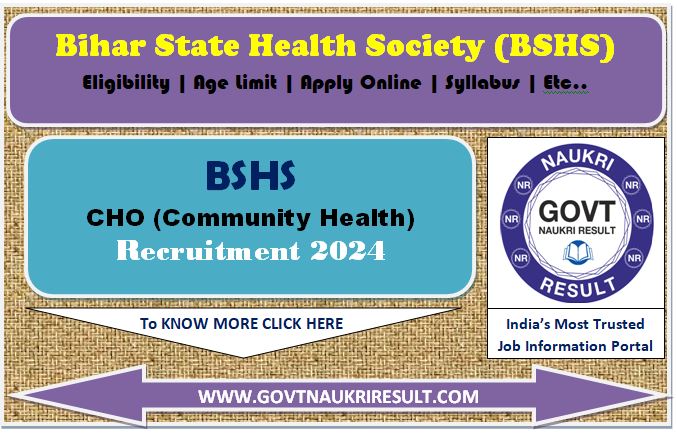  Bihar CHO Admit Card 2024 
