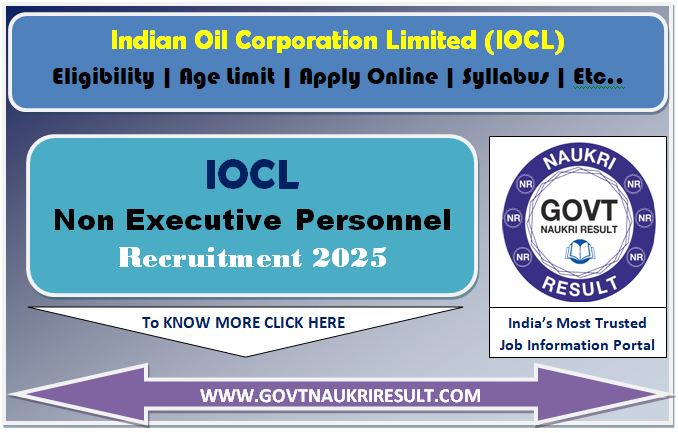  IOCL Non Executive Various Post Result 2025 