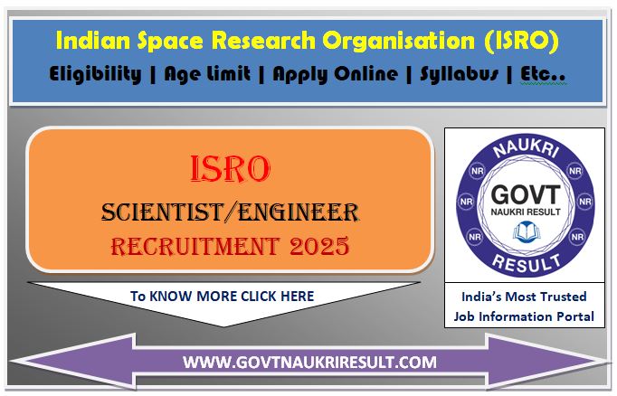  ISRO ICRB Scientist / Engineer Interview Result 2025 for 63 Post 