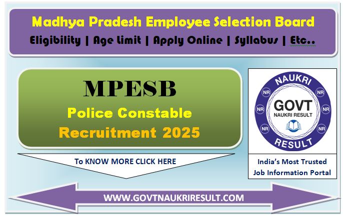  MPESB MP Police Constable Admit Card 2025 for 7500 Post 