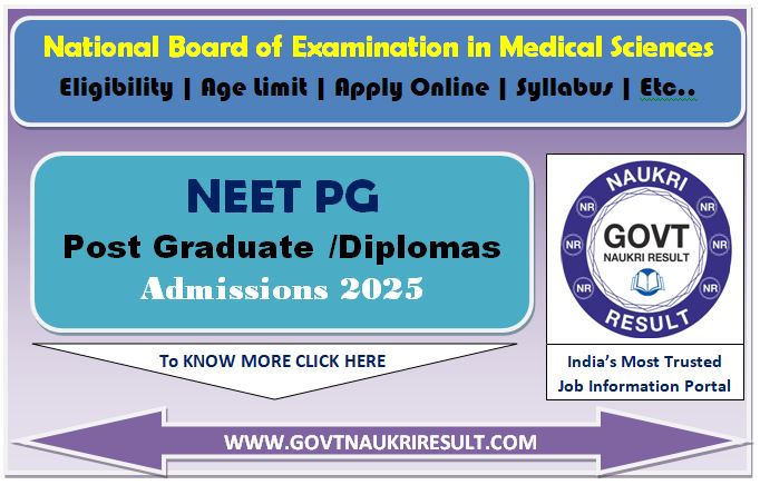  NEET PG Result / Score Card 2025 | Entrance Exam 