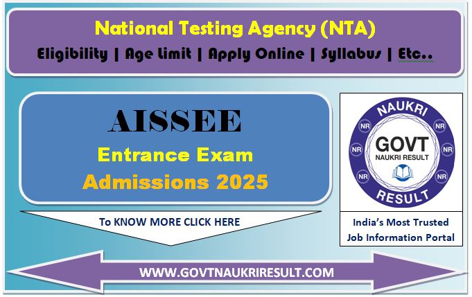  NTA AISSEE 2025 Result / Score Card 
