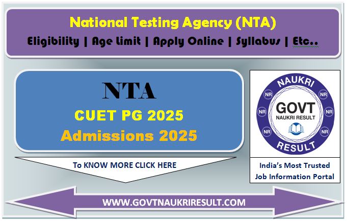  NTA CUET PG 2025 Result / Score Card 