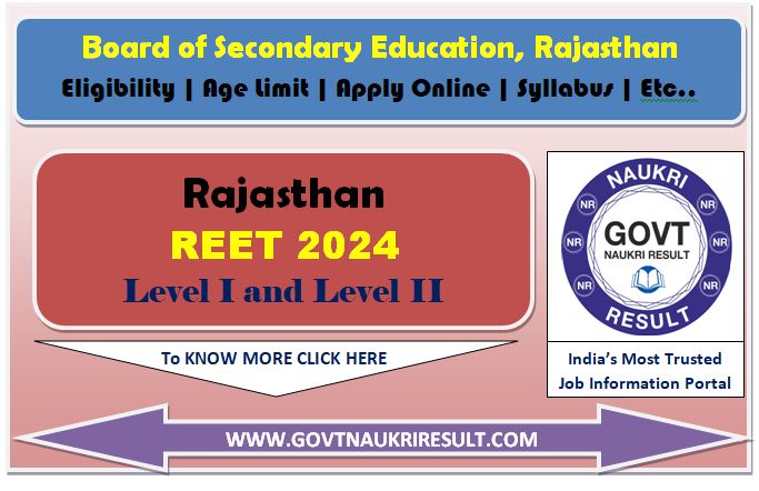  Rajasthan REET 2024 Result 