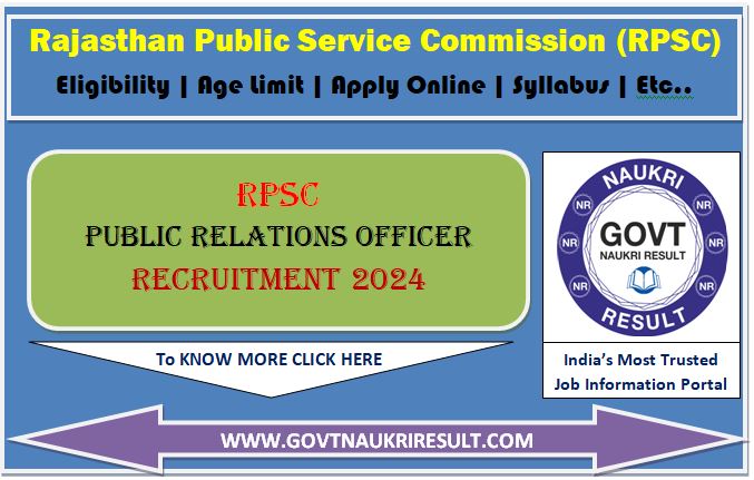  RPSC Public Relation Officer PRO 2024 Admit Card 