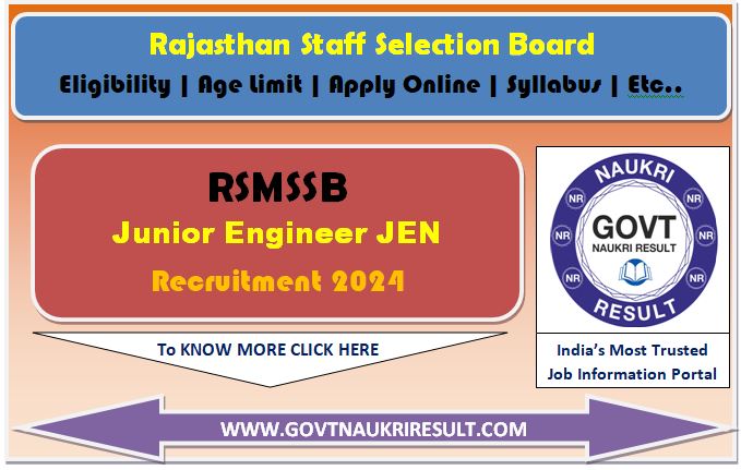  RSSB Junior Engineer JEn Civil Result 2025 