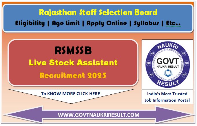  RSSB Live Stock Assistant / Account Assistant Exam City / Admit Card 
