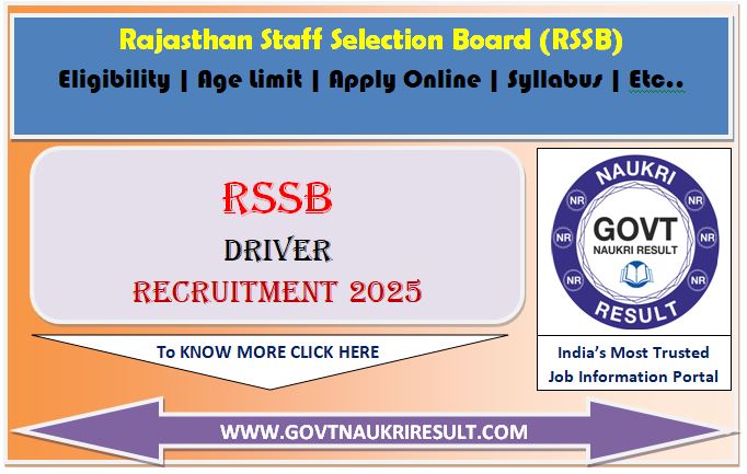  RSSB Driver Online Form 2025 