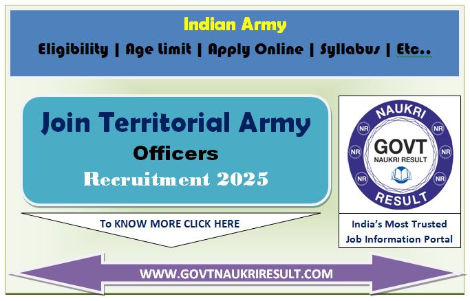  Territorial Army Officer Admit Card 2025 