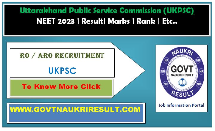  UKPSC RO / ARO Online Form 2023  