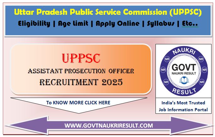  UPPSC Assistant Prosecution Officer APO Online Form 2025 for 182 Post 