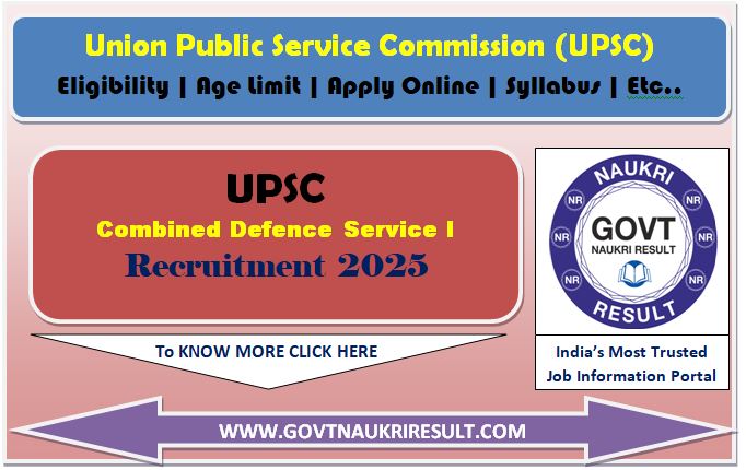  UPSC CDS I Final Result 2025 
