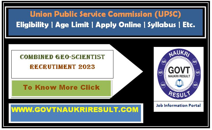  UPSC Geo Scientist 2024 Mains Result 