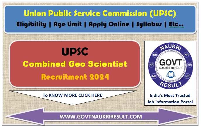  UPSC Geo Scientist Mains Exam Result 2025 
