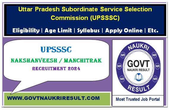  UPSSSC Manchitrak Cartographer Exam Date 2025 Advt no 11-Exam/2023 