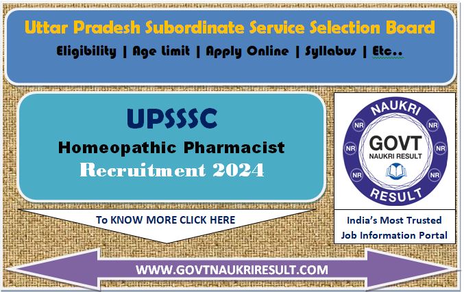  UPSSSC Homeopathic Pharmacist Result 2025 for 397 Post 